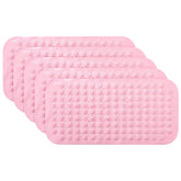 Kuber Industries Bath Mat | PVC Bathroom Mat | Shower Bath Mat | Floor Tub Mat | Bathroom Mud Mat | Anti-Skid Shower Bathroom Mat | M-YSD-35C |Pack of 5| Pink